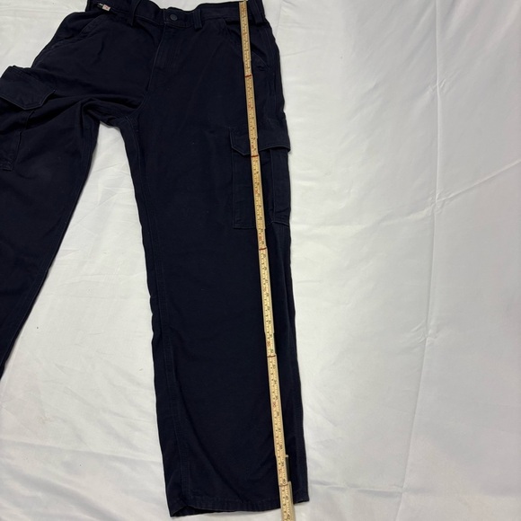 Carhartt Men’s FR Flame Resistant Work Pants 34X30 Blue Cargo Utility Trousers - Picture 9 of 11